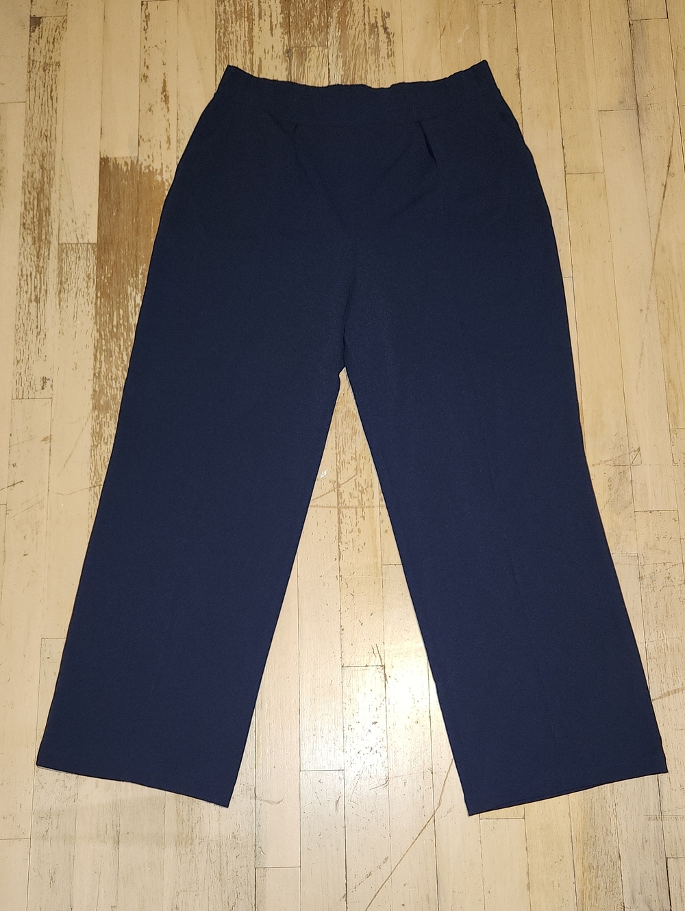 Navy Wide Leg Dress Pants H&M